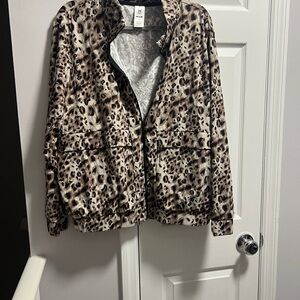 Leopard Print Bomber Jacket